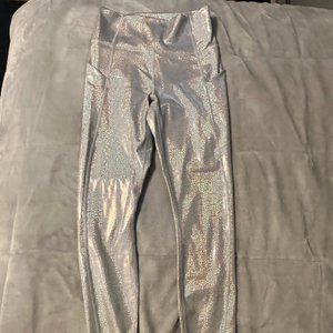 Silver Sparkly Fabletics Leggings - image 1